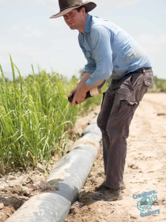 Man with irrigation